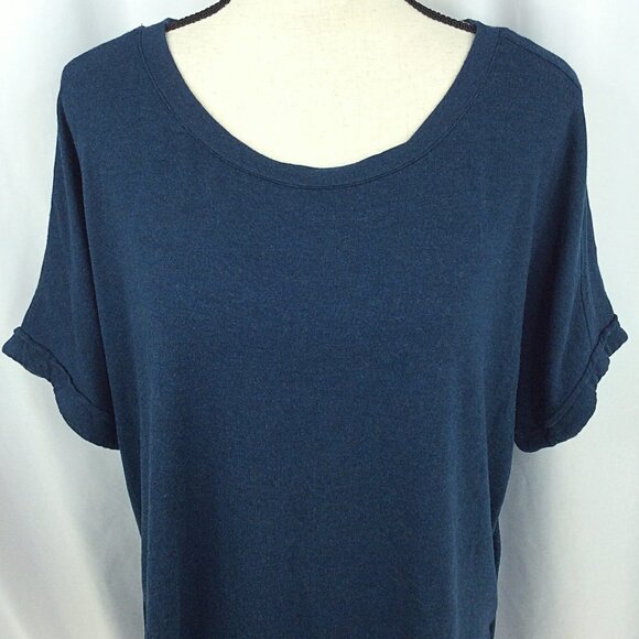 Matty M Tunic Top Womens Size XXL Teal Blue Dolman Short Sleeve Athleisure Shirt - Picture 6 of 8